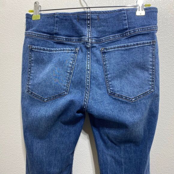 Free People Women's Penny Flare Jeans Elastic Waistband Pull-On Blue Size 27 - Picture 5 of 10